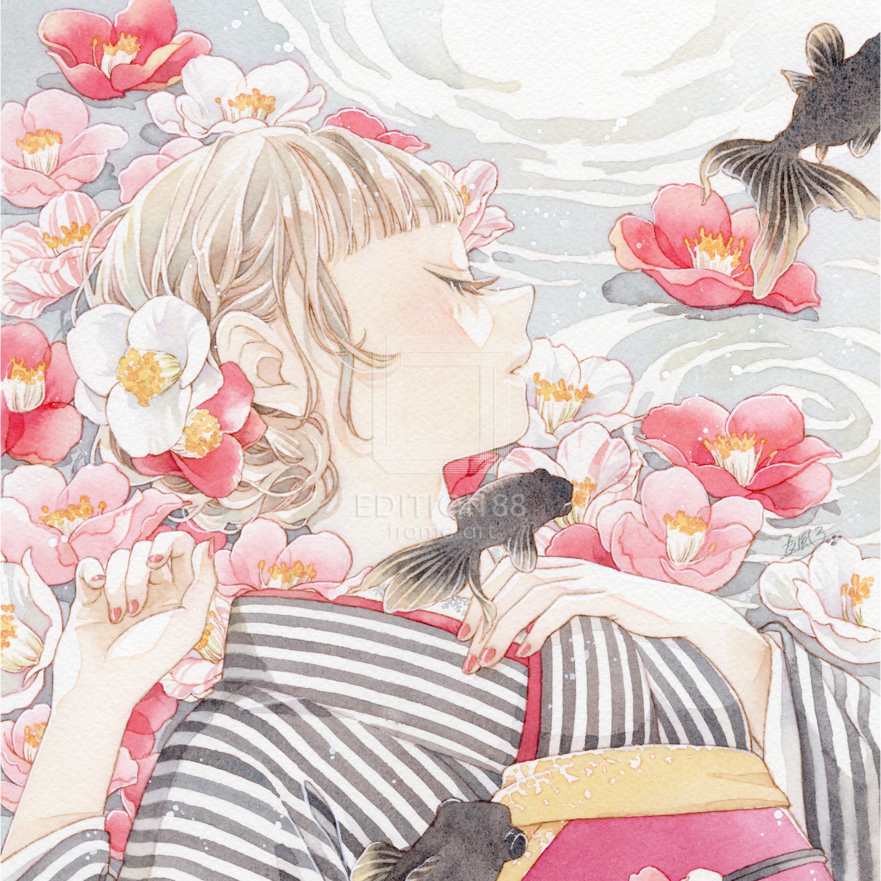 88グラフ10 『椿』 / 友風子（直筆サイン・工房手彩入り/限定20枚）