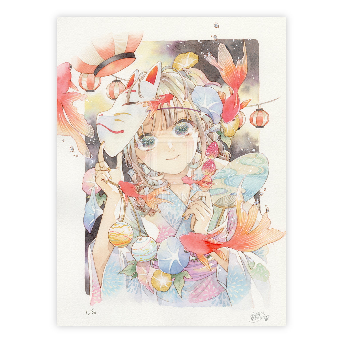 88グラフ11『夏祭り』 / 友風子（直筆サイン・工房手彩入り/限定20枚）