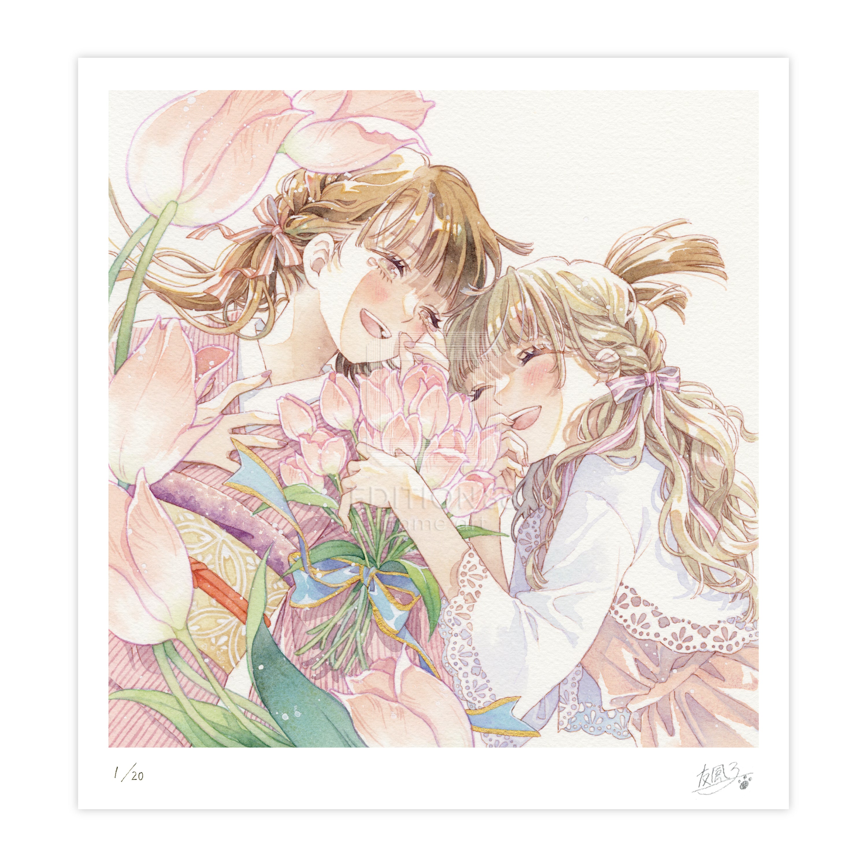 88グラフ14 『ないしょ話』 / 友風子（直筆サイン・工房手彩入り/限定20枚）