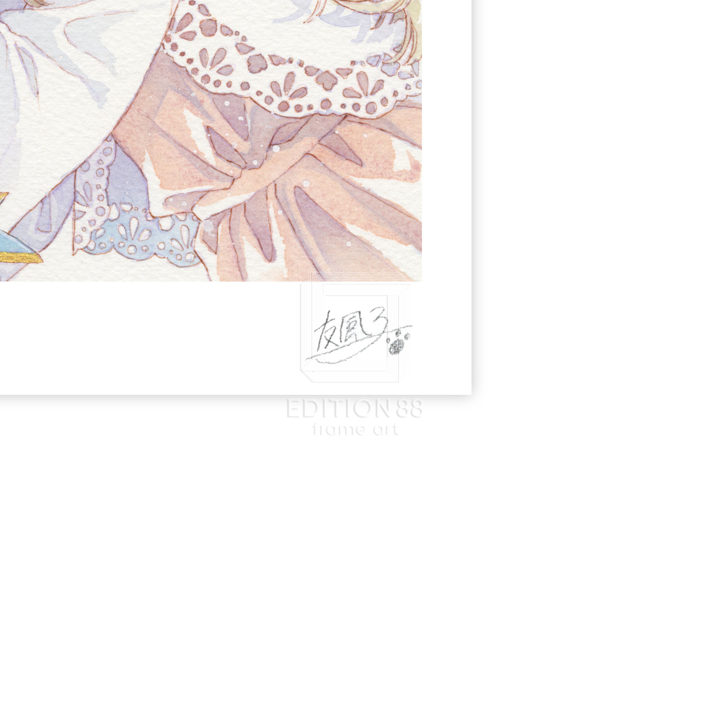 88グラフ14 『ないしょ話』 / 友風子（直筆サイン・工房手彩入り/限定20枚）