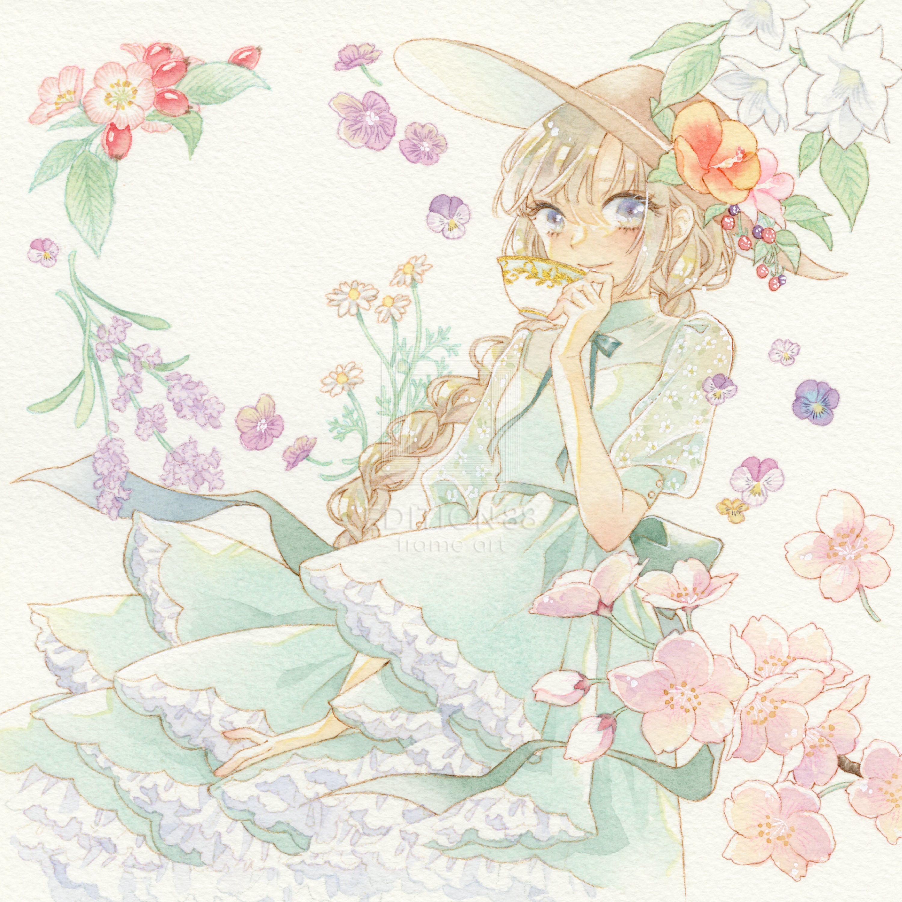 88グラフ16 『Tea Time』 / 友風子（直筆サイン・工房手彩入り/限定20枚）