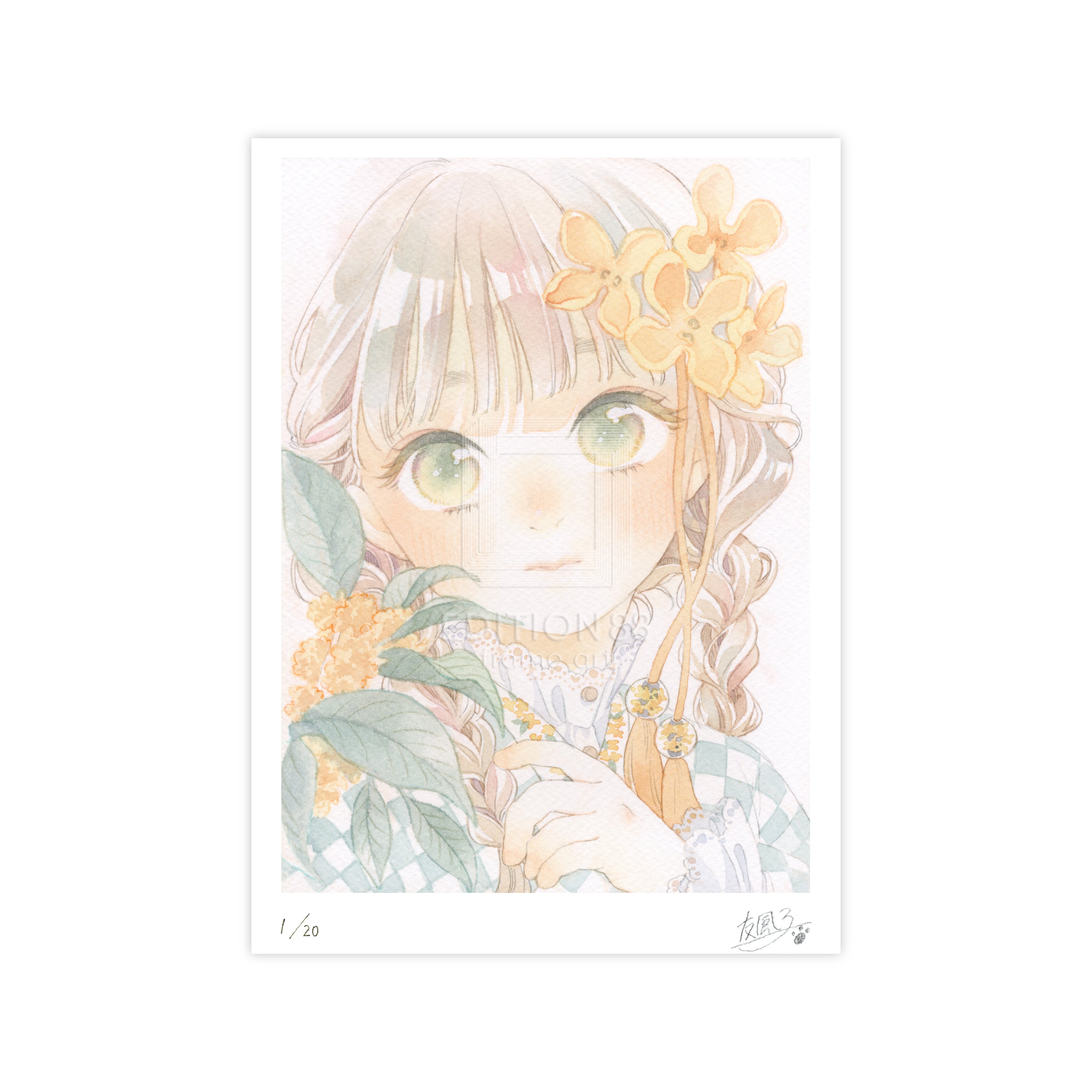 88グラフ ミニ17 『金木犀』 / 友風子（直筆サイン・工房手彩入り/限定