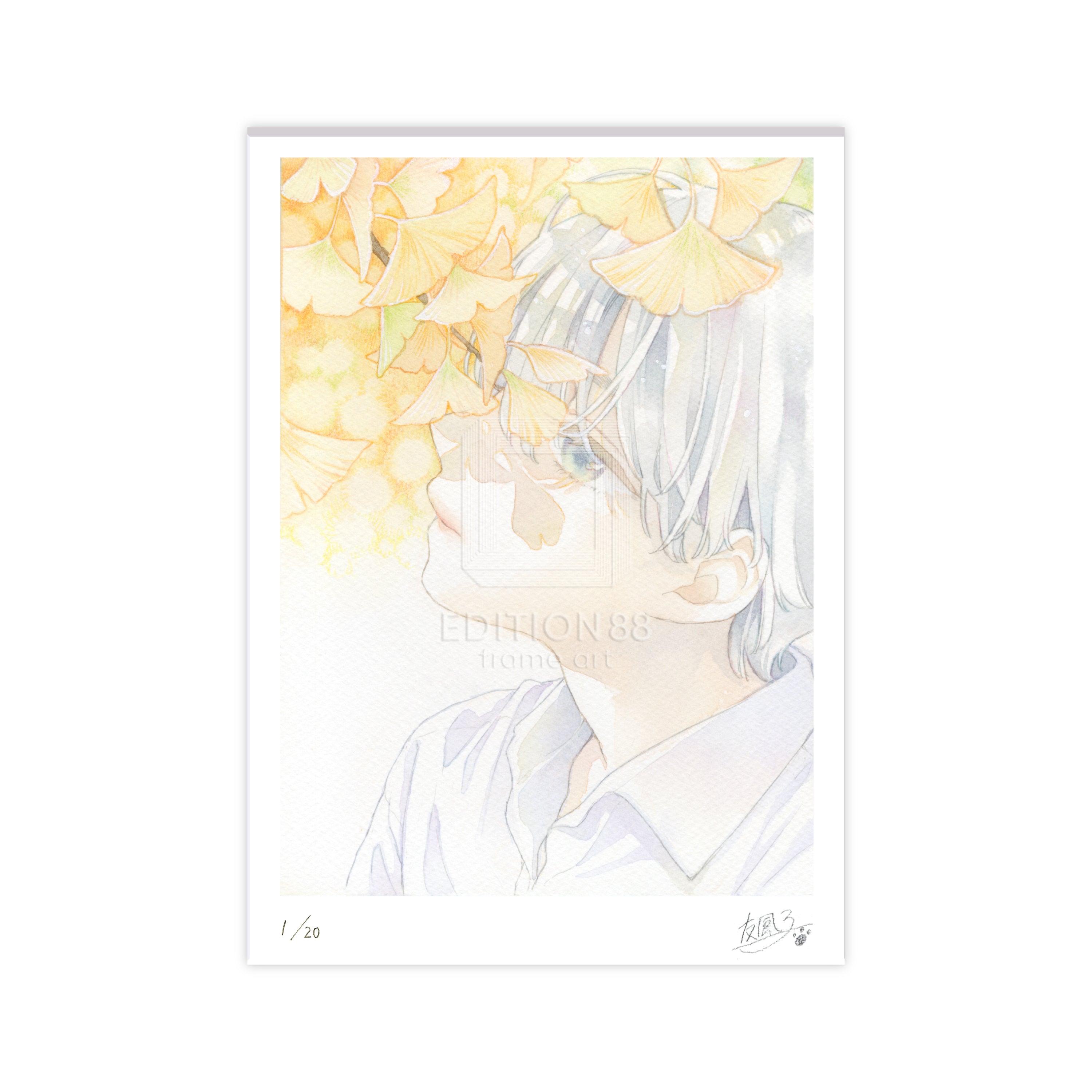 88グラフ ミニ18 『銀杏』 / 友風子（直筆サイン・工房手彩入り/限定20枚）