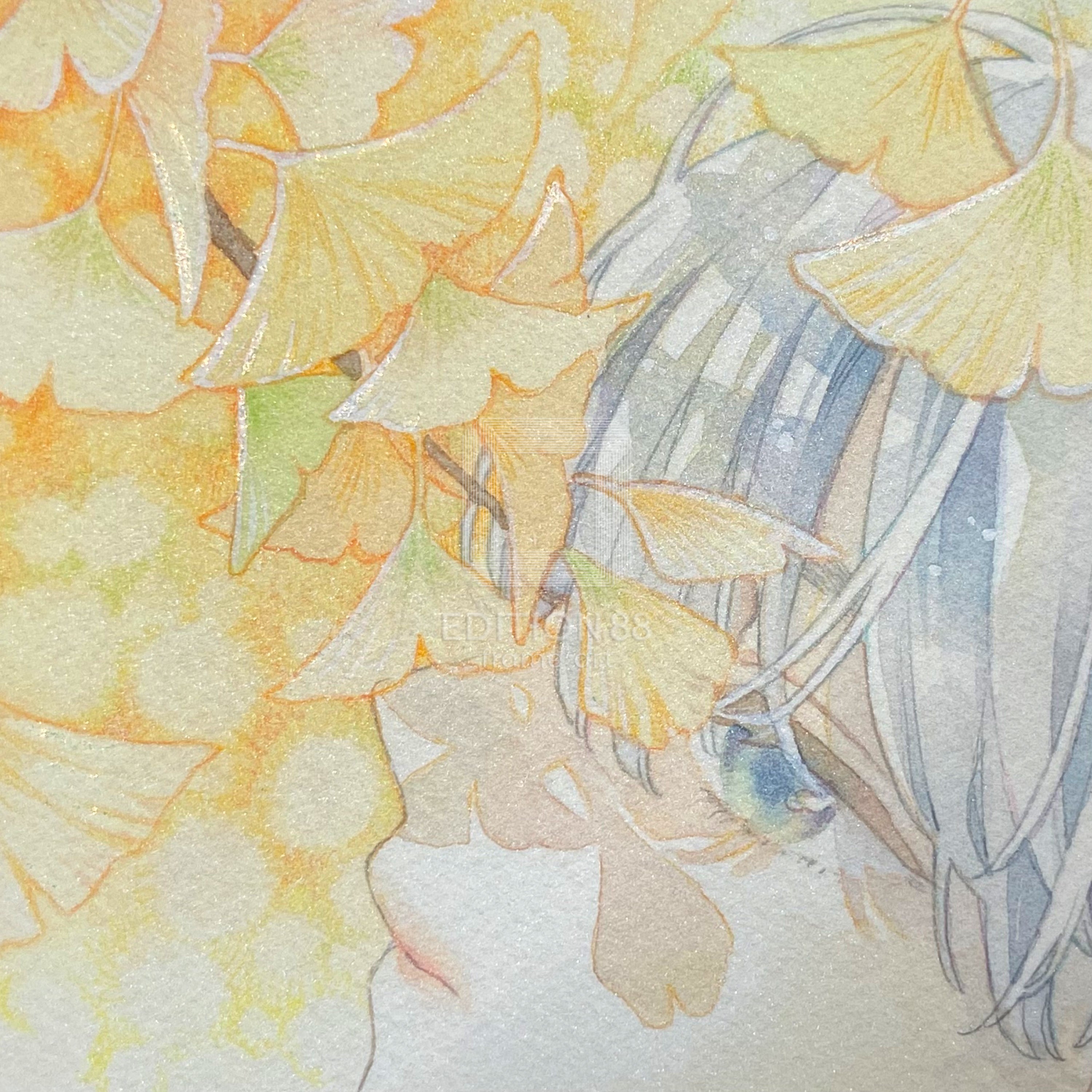 88グラフ ミニ18 『銀杏』 / 友風子（直筆サイン・工房手彩入り/限定20枚）