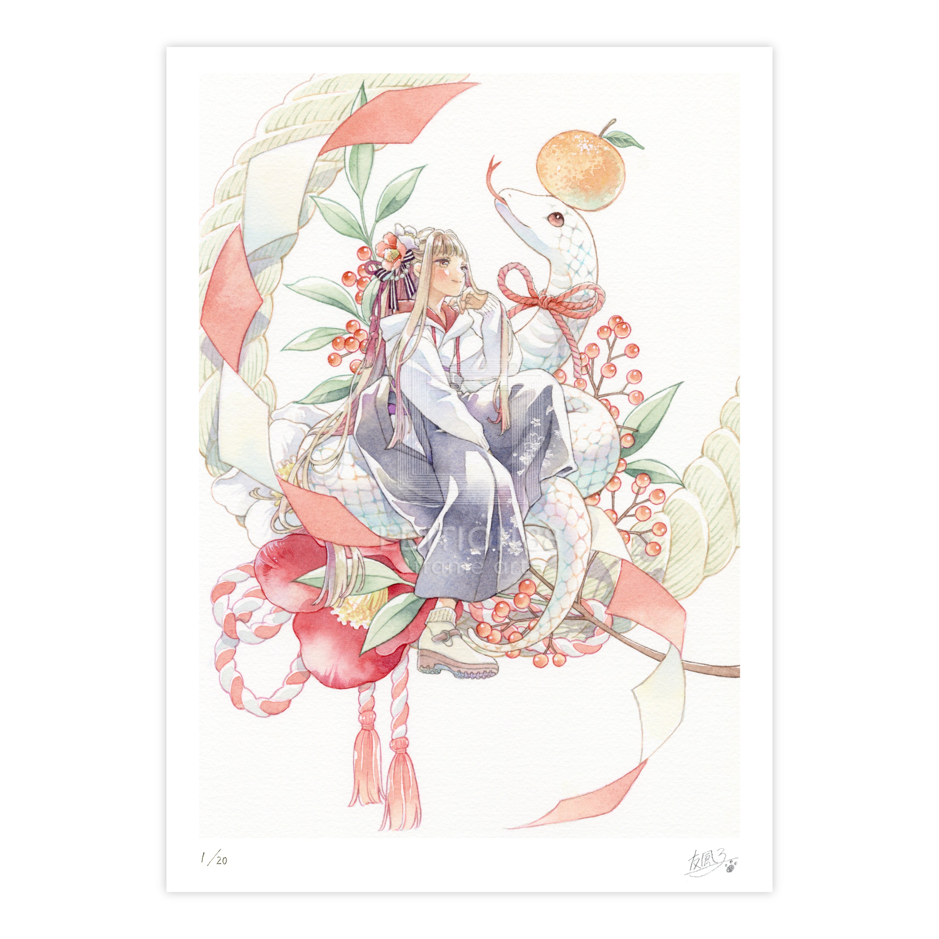 88グラフ9 『巳年』  / 友風子（直筆サイン・工房手彩入り/限定20枚）