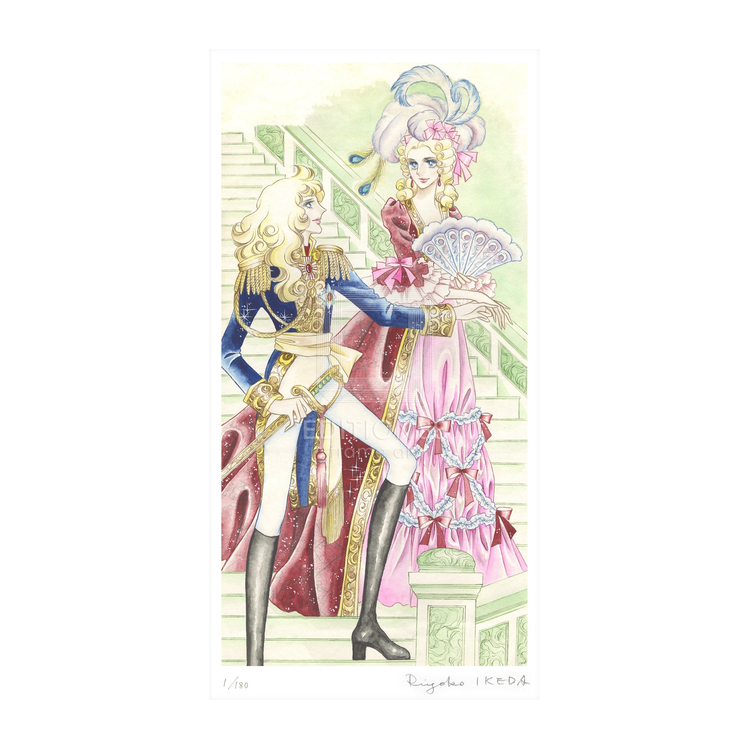 「ベルサイユのばら」版画5 / 池田理代子（直筆サイン入り / 限定180枚） 版画 Edition88 