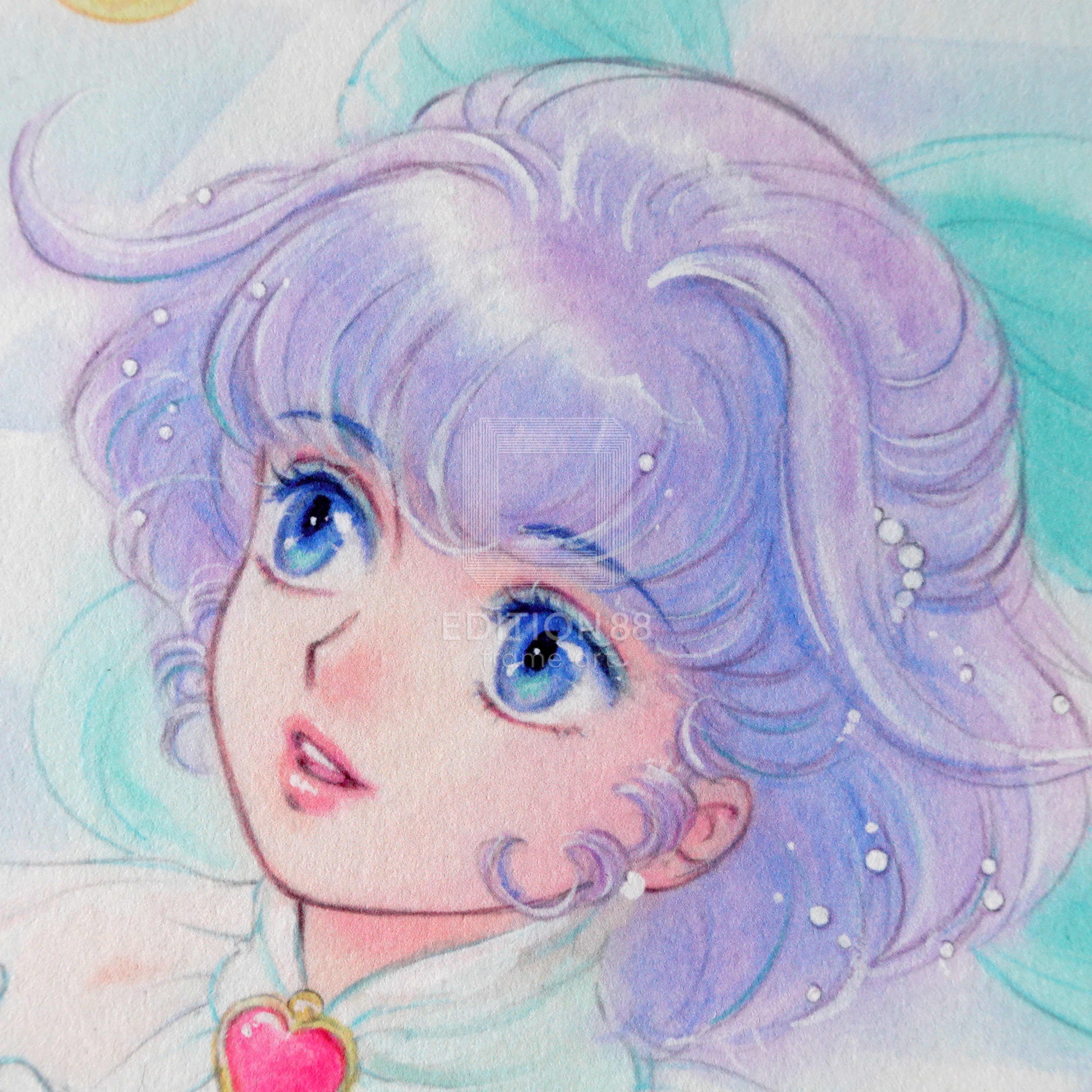 「魔法の天使 クリィミーマミ」 版画 クリィミークリスマス2020 /高田明美（直筆サイン入り / 限定100枚） 版画 Edition88 