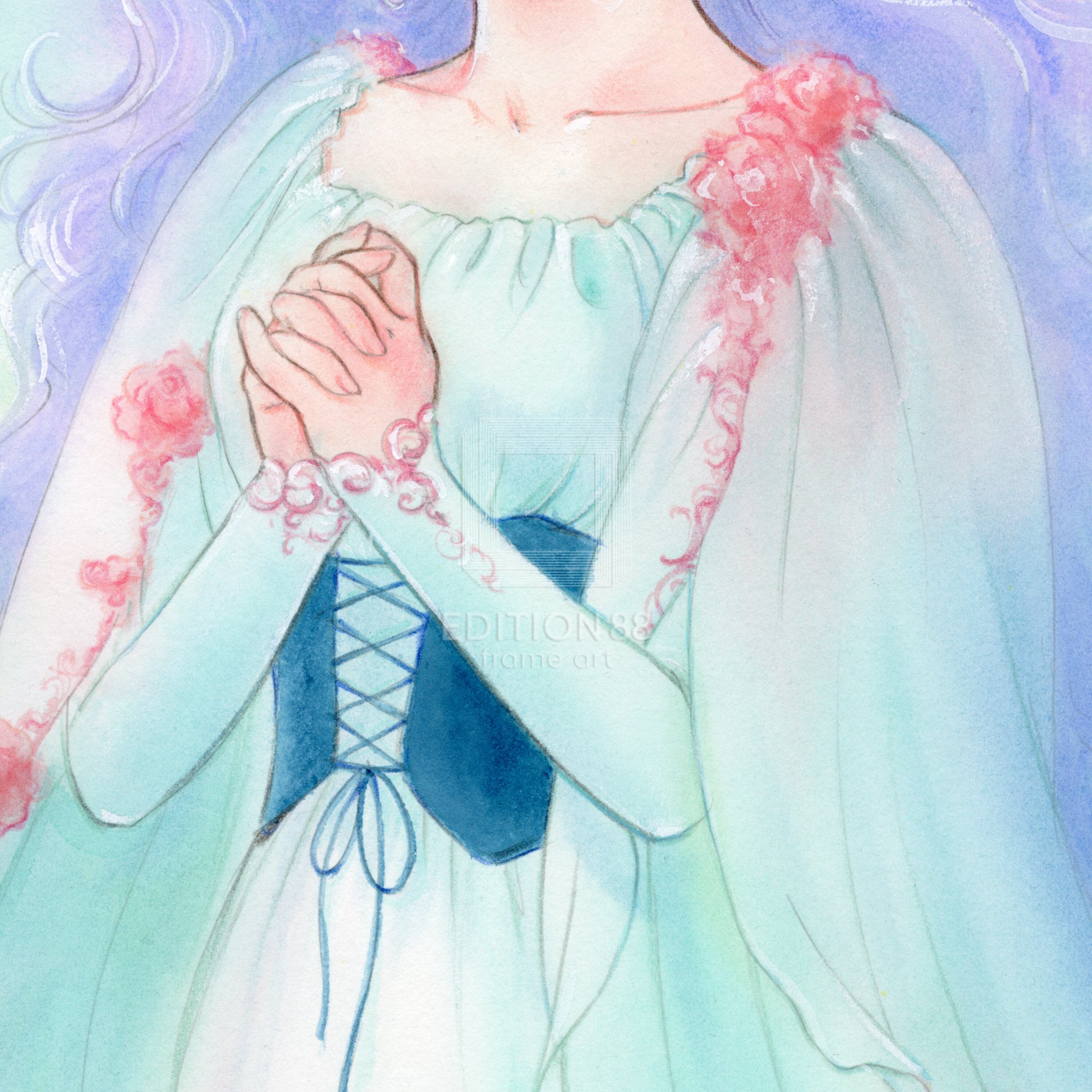 「魔法の天使 クリィミーマミ」 ミニ版画 Cremay Xmas2022 /高田明美（直筆サイン入り / 限定100枚） 版画 Edition88 