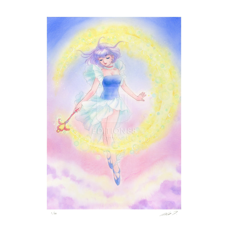 「魔法の天使 クリィミーマミ」版画 Moonlight Ring /高田明美（直筆サイン入り / 限定100枚） 版画 Edition88 
