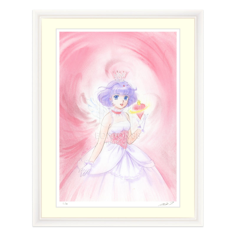 「魔法の天使 クリィミーマミ」版画 Pink Coronet /高田明美（直筆サイン入り / 限定100枚） 版画 Edition88 