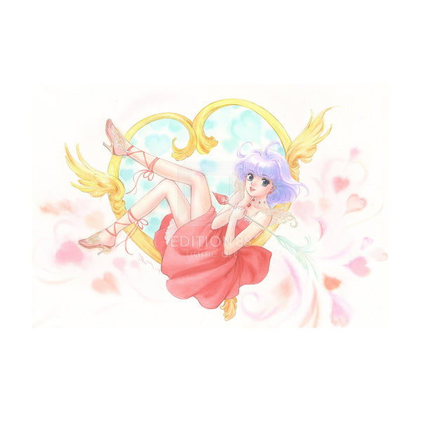 「魔法の天使 クリィミーマミ」 ミニ版画 ハートのユリ椅子/高田明美 版画 Edition88 